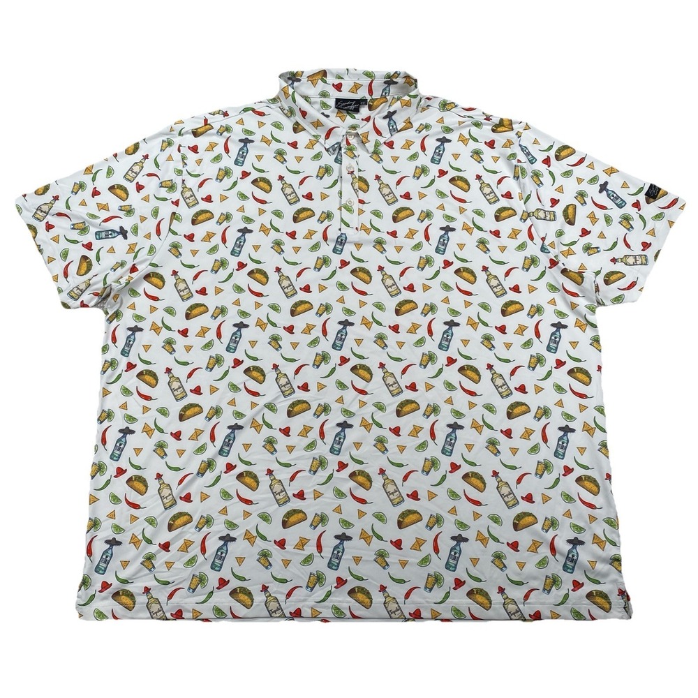 Sunday Swagger Tacos & Tequila‎ Performance Golf Polo AOP Men's 4XL